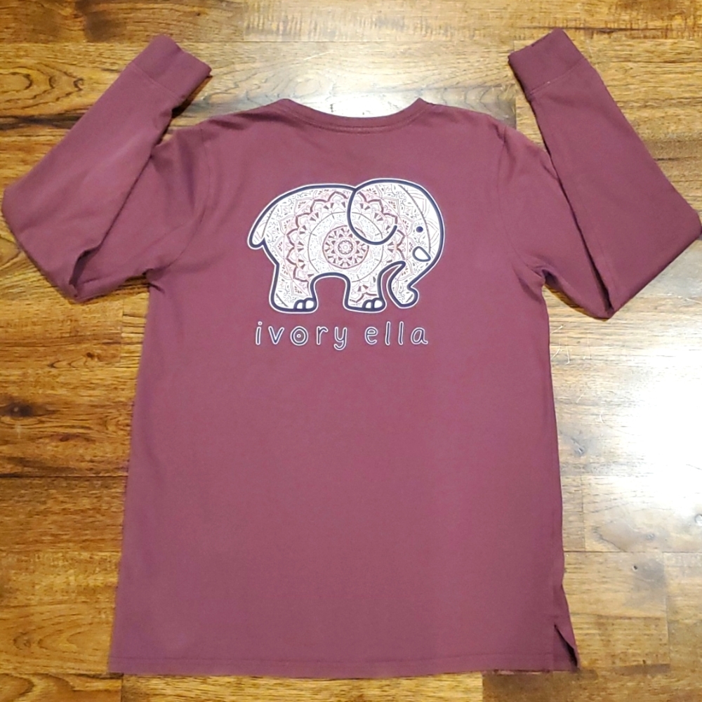 Womens Ivory Ella distressed long sleeve tshirt size S